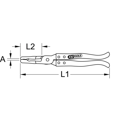 Kliešte na utesnenie stopky ventilu, 275mm /KS-Tools/ - obr. 6
