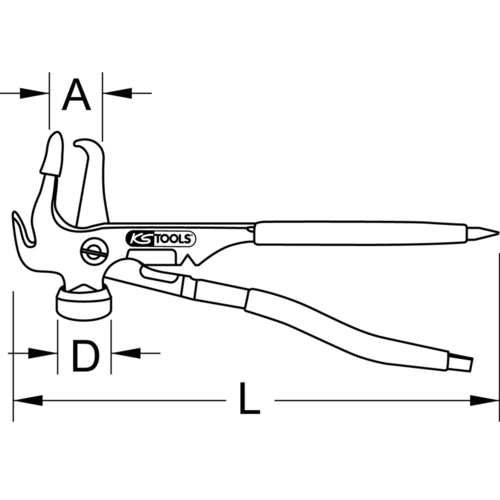 Kliešte pre pneuservis, 250mm /KS-Tools/ - obr. 4