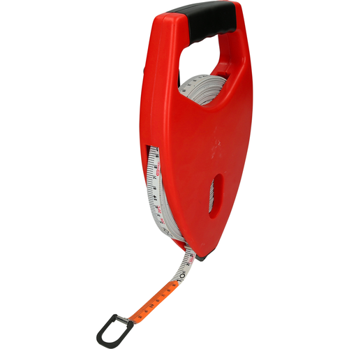 Rámové meracie pásmo so žltým oceľovým pásom, plastový kryt, 50m /KS-Tools/ - obr. 5