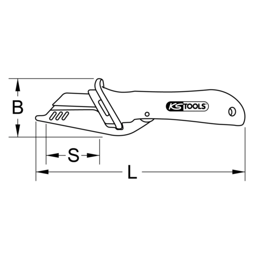 Nôž na káble s ochrannou izoláciou a vymeniteľnou čepeľou, 189mm /KS-Tools/ - obr. 3