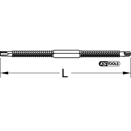 Závitový pilník, palcový, 230mm /KS-Tools/ - obr. 4