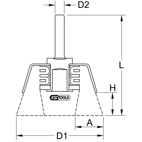 Nehrdzavejúca misková kefa s drôtmi 0,3mm, Ø 38mm /KS-Tools/ - obr. 1