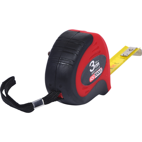Meracie pásmo so zaisťovačom, čierno-červené, 3m /KS-Tools/ - obr. 3