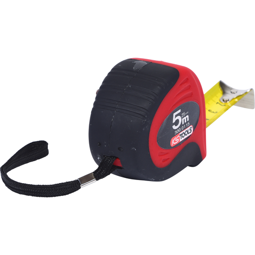 Meracie pásmo so zaisťovačom, čierno-červené, 5m, 25mm /KS-Tools/ - obr. 3