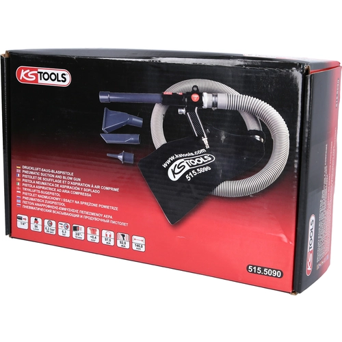 Pneumatická nasávacia a fúkacia pištoľ, 145mm /KS-Tools/ - obr. 5