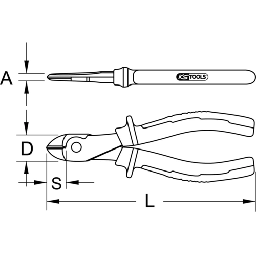 Silové bočné štiepacie kliešte ERGOTORQUE®, 180 mm /KS-Tools/ - obr. 5