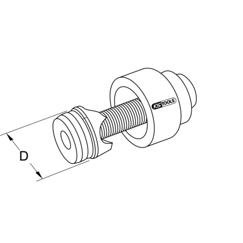 Skrutkovacia dierovačka s upínacím záhybom, 18,6mm /KS-Tools/ - obr. 1