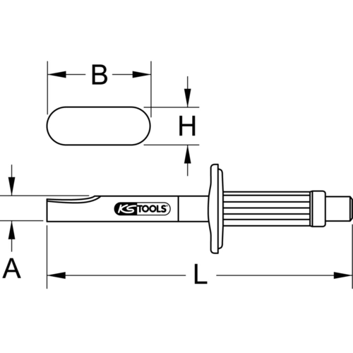 Karosársky sekáč s ochrannou rukoväťou, 300mm /KS-Tools/ - obr. 3