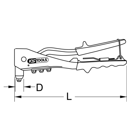 Štandardné ručné nitovacie kliešte, 290mm /KS-Tools/ - obr. 5