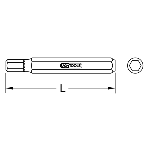 10mm bit s imbusom, 75mm, 4mm /KS-Tools/ - obr. 1