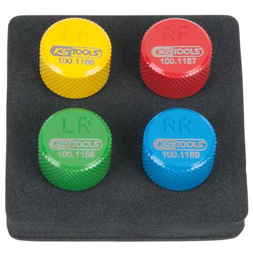 TPMS odvzdušňovák pneumatík - súprava, 4-dielna /KS-Tools/ - obr. 1