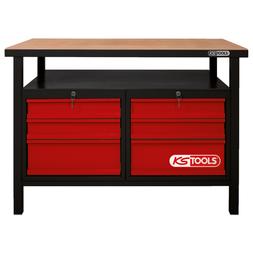Pracovný stôl s 6 zásuvkami, v 840 x š 1200 x h 600 mm