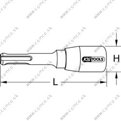 Skrutkovač na závesné skrutky s uchytením SDS, M10 - obr. 1