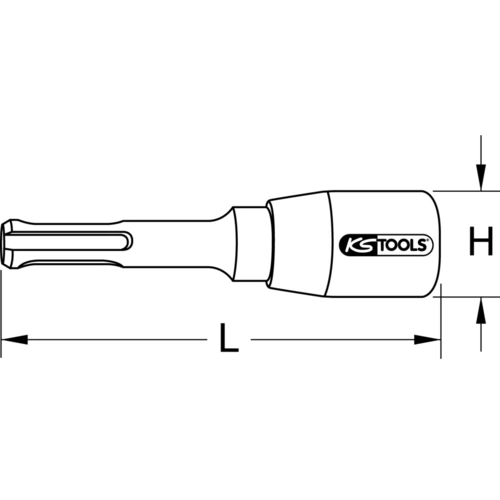 Skrutkovač na závesné skrutky s uchytením SDS, M10 /KS-Tools/ - obr. 1