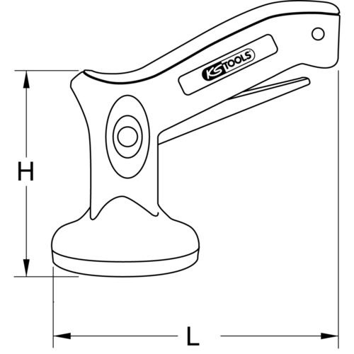 Mini prísavný držiak, 8kg, Ø 70mm /KS-Tools/ - obr. 6