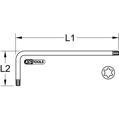 RIBE uhlový čapový kľúč, XL, M16 /KS-Tools/ - obr. 1
