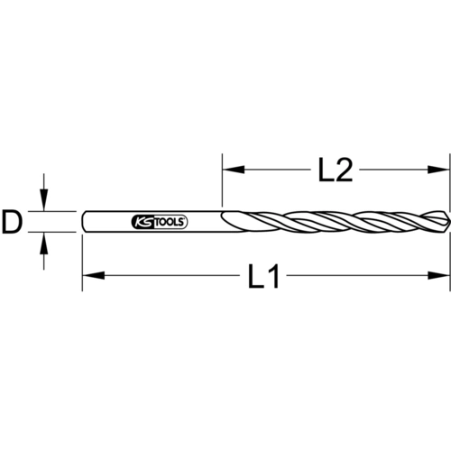 BERYLLIUMplus špirálový vrták Ø 10 mm /KS-Tools/ - obr. 1