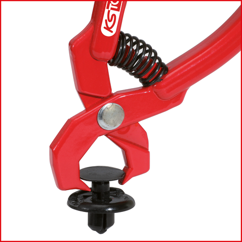 Kliešte na uvoľňovanie nitov, červené, zahnuté, 100mm /KS-Tools/ - obr. 2
