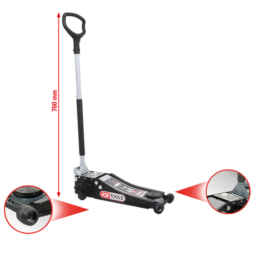 ULTIMATEline hydraulický oceľový zdvihák, 2 t