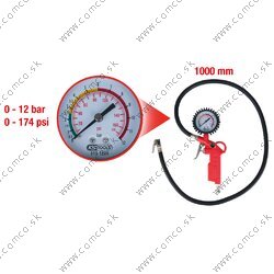 Tlakomer na meranie tlaku v pneumatikách, 0-12bar