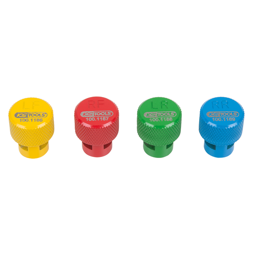 TPMS odvzdušňovák pneumatík - súprava, 4-dielna /KS-Tools/ - obr. 2