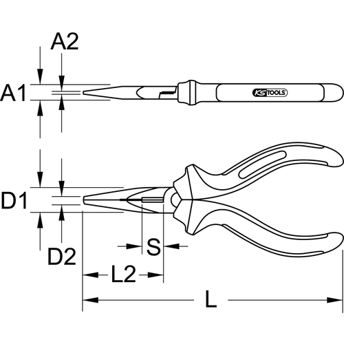 Telefónne kliešte, 165mm /KS-Tools/ - obr. 4