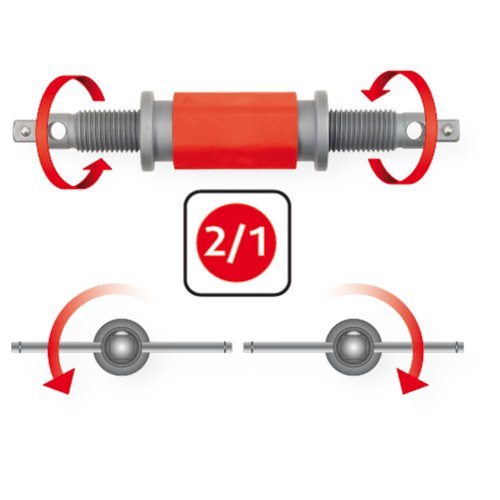 Univerzálne tlakové/otočné zariadenie, 4-dielna /KS-Tools/ - obr. 6