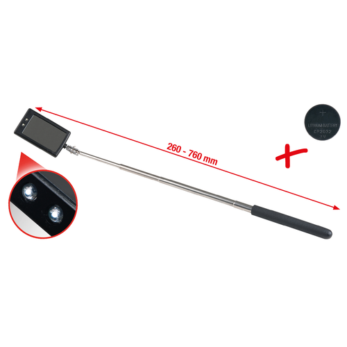 Flexibilné inšpekčné zrkadlo s osvetlením /KS-Tools/