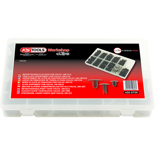 Súprava pripevňovacích svoriek pre Volvo, 350-dielna /KS-Tools/ - obr. 1