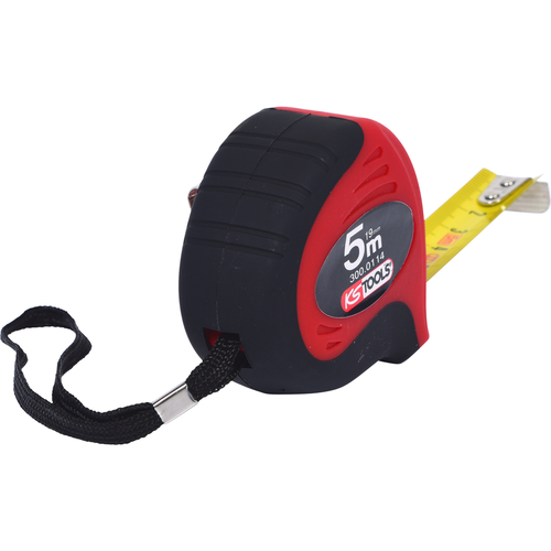 Meracie pásmo so zaisťovačom, čierno-červené, 5m, 19mm /KS-Tools/ - obr. 3