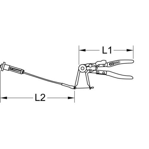 Kliešte na hadicové spoje s lanovodom, 650mm /KS-Tools/ - obr. 10