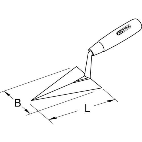 Omietačka, 160mm, s drevenou rukoväťou /KS-Tools/ - obr. 1