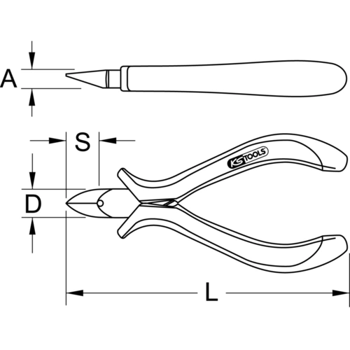 ESD mini odstrihovač, 120mm /KS-Tools/ - obr. 1