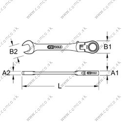 GEARplus kĺbový prstencový kľúč s račňou s možnosťou zaistenia, 10mm - obr. 5