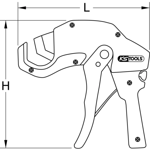 Upichovacia pištoľ na plastové rúrky Ø 6-42mm, 210mm /KS-Tools/ - obr. 4