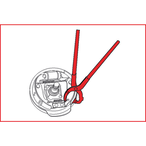 Kliešte na brzdové pružiny, 220mm /KS-Tools/ - obr. 4
