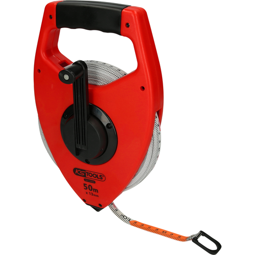 Rámové meracie pásmo so žltým oceľovým pásom, plastový kryt, 50m /KS-Tools/ - obr. 4