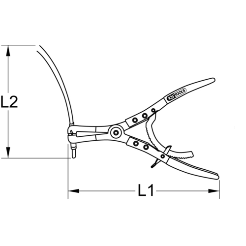 Kliešte na hadicové spoje s dvojitým lanovodom, 600mm /KS-Tools/ - obr. 7