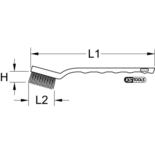Drôtená kefa s oceľovými drôtmi na zapaľovacie sviečky 2-radová, 170mm /KS-Tools/ - obr. 4