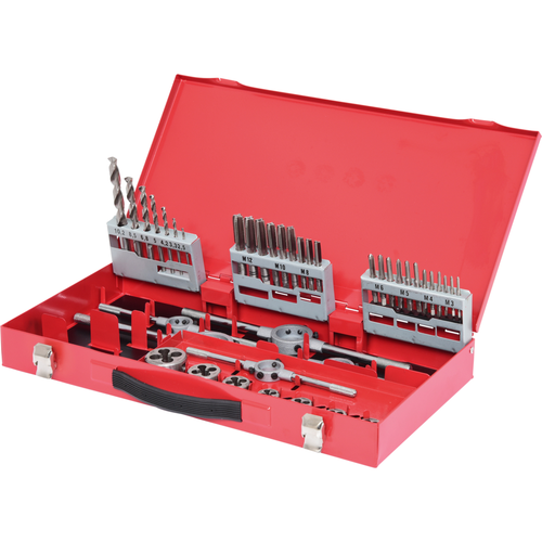 Sada závitorezného náradia HSS, 44-dielna /KS-Tools/ - obr. 1
