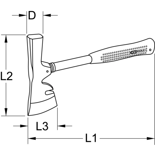 Sekera na sadrovanie, 600g /KS-Tools/ - obr. 4