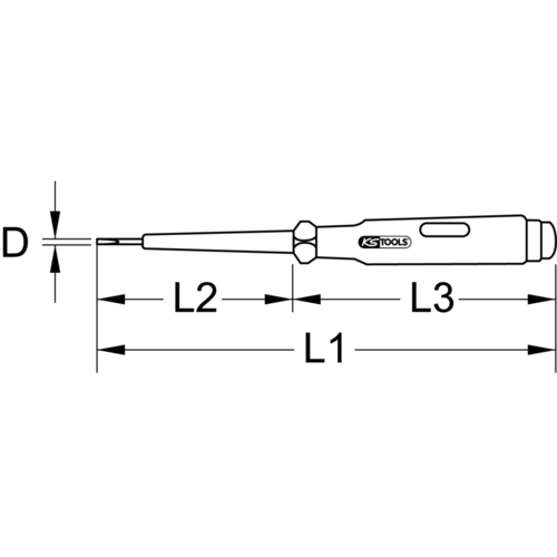 Skúšačka napätia s ochrannou izoláciou 150-250 V, 140mm /KS-Tools/ - obr. 8
