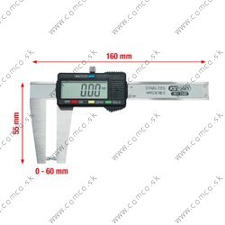 Digitálne posuvné meradlo na brzdové kotúče 0-60mm, 160mm