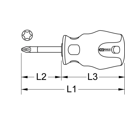 ERGOTORQUEplus skrutkovač, T30, krátky /KS-Tools/ - obr. 4