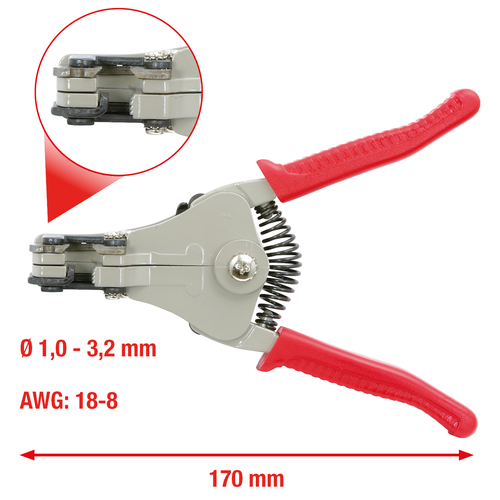 Automatické odizolovacie kliešte, 1-3,2mm /KS-Tools/