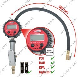 Digitálny tlakomer na meranie tlaku v pneumatikách, 0-14bar