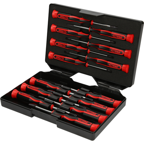 Súprava skrutkovačov na jemnú mechaniku PH, drážka, Torx, 14-dielna /KS-Tools/ - obr. 1