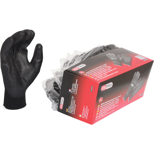Mikrojemné pletené rukavice - čierne, 10, 12 párov /KS-Tools/ - obr. 2