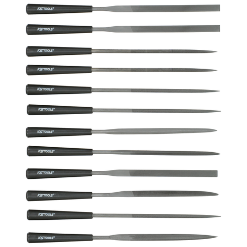 Súprava ihlových pilníkov s plastovým puzdrom, 12-dielna /KS-Tools/ - obr. 3