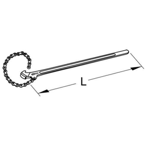 BRONZEplus rúrkové kliešte s reťazou, Ø max.38mm /KS-Tools/ - obr. 1